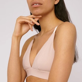 BH Organic Cotton Triangle Bra Rose Nude - Organic Basics