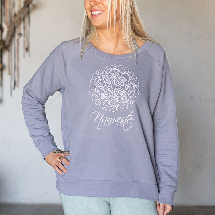 Sweatshirt "Namaste" Mandala Lava Grey - Soul Factory