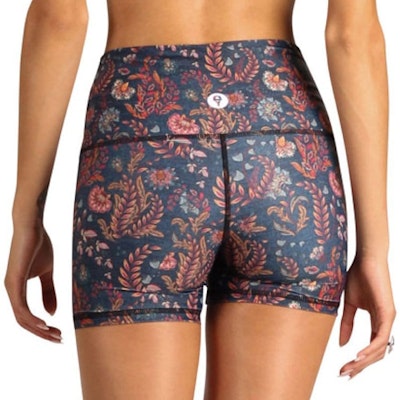 Yogashorts Joey Festival Denim Floral - Yoga Democracy