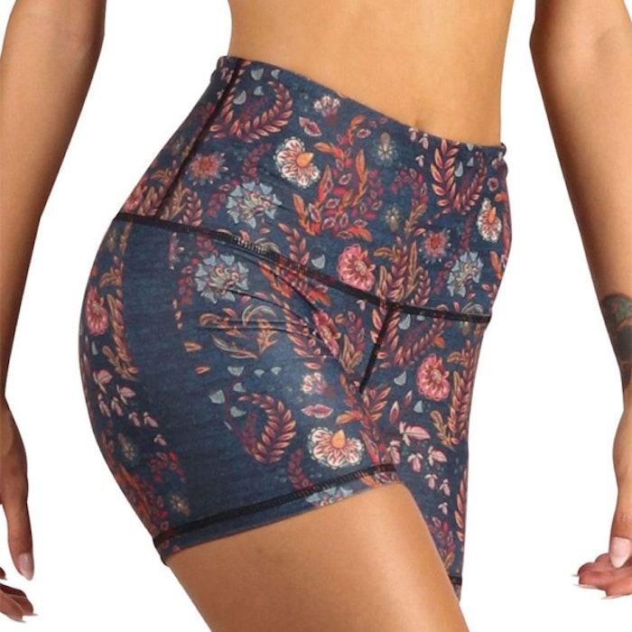 Yogashorts Joey Festival Denim Floral - Yoga Democracy