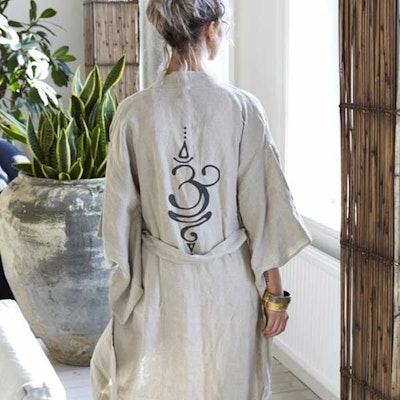 Kimono i linne Breathe long - Santa Ni