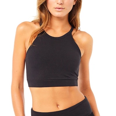 Yoga-BH Halterneck Black - Mandala