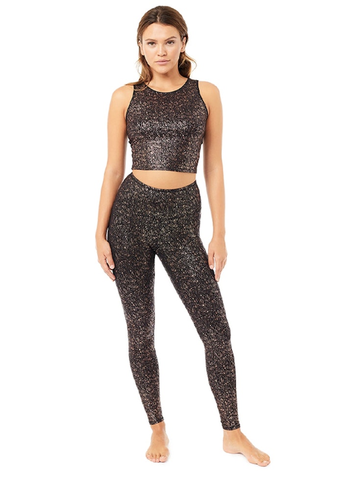 Yogaleggings Sparkling Tights rosé - Mandala