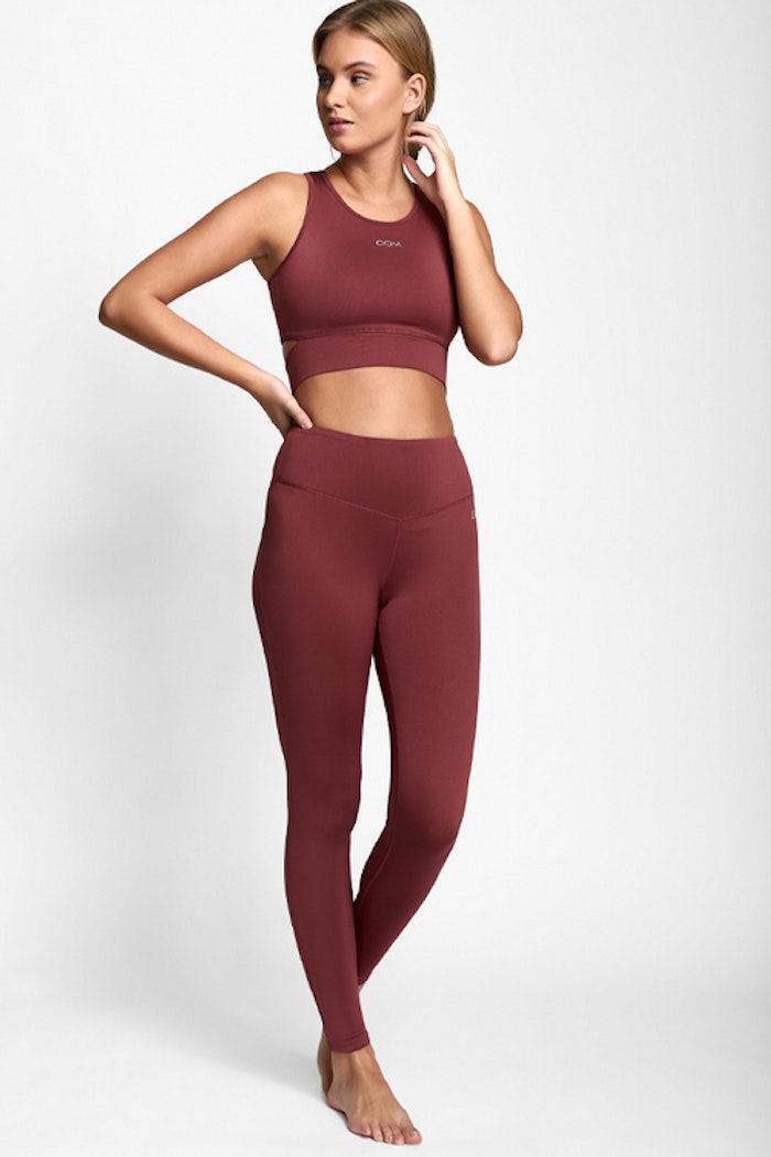 Yogaleggings BOW II Dark Rose - DOM