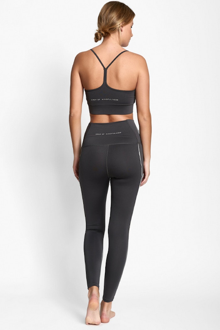 Yogaleggings Eden Piped Ash Grey - DOM
