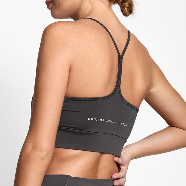 Sport-BH Yoga Leia Piped Ash Grey - DOM