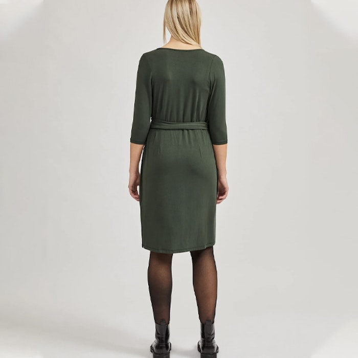 Klänning Ommy Wrap Dress Green - Movesgood