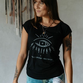 T-shirt "My third eye can see right through your shit" Black - Soul Factory