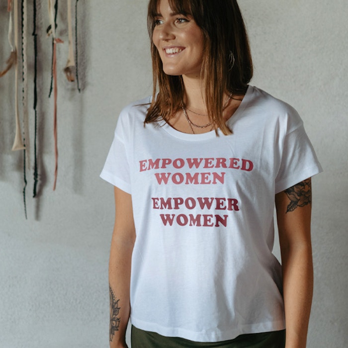 T-shirt "Empowered Women Empower Women" White - Soul Factory