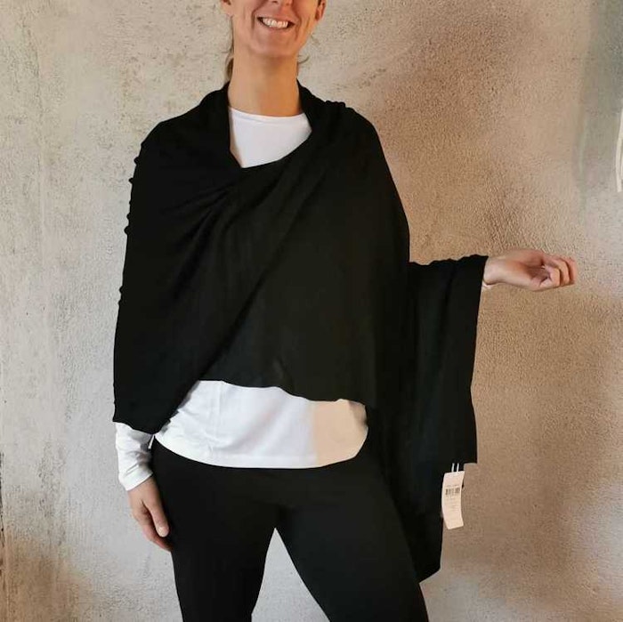 Sjal Mirja Big & Soft Black - Movesgood