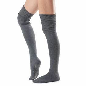 Yogastrumpor Charlie Over-Knee Grip Socks Charcoal - Tavi Noir Sox