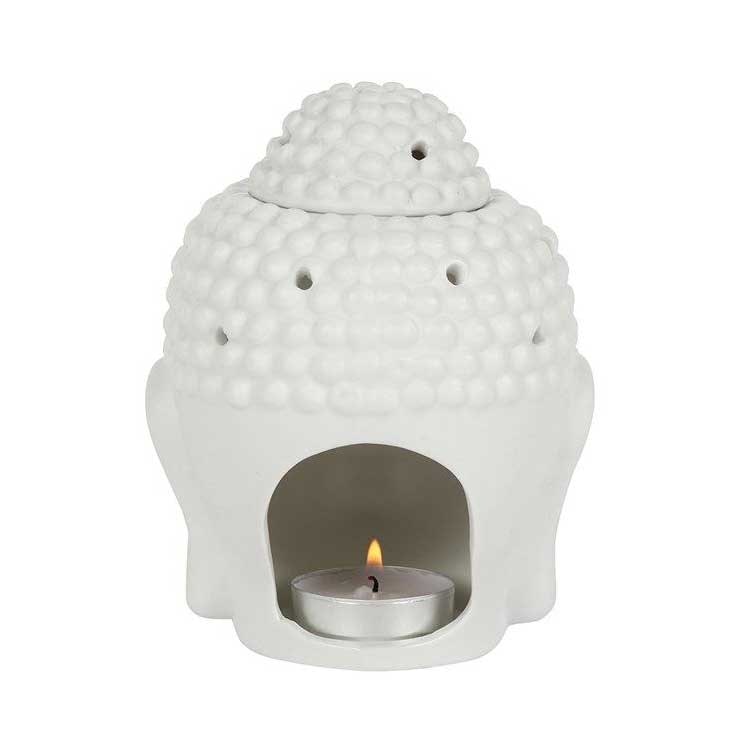 Aromalampa Buddha vit