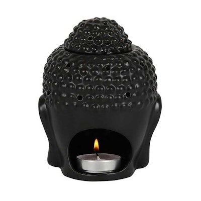 Aromalampa Buddha svart