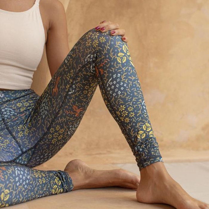 Yogaleggings Batik Sari Ocean - Indigo Luna
