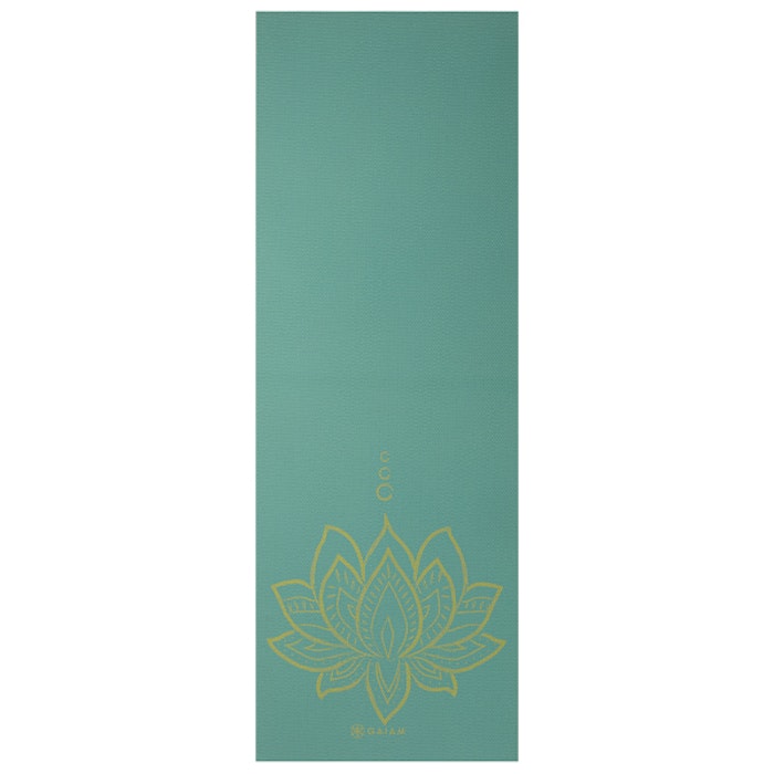Yogamatta 6mm Reversible Turquoise Lotus - Gaiam