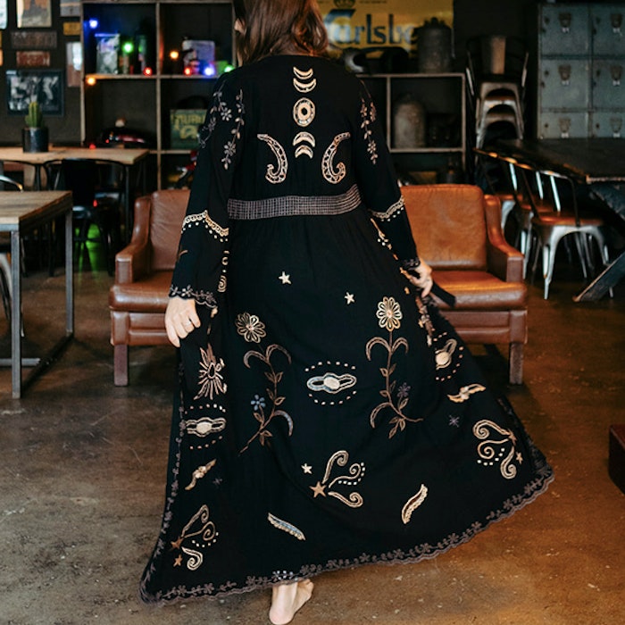 Kimono Angelina Duster Black - Zaimara