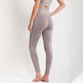 Yogaleggings Eden Piped Taupe - DOM