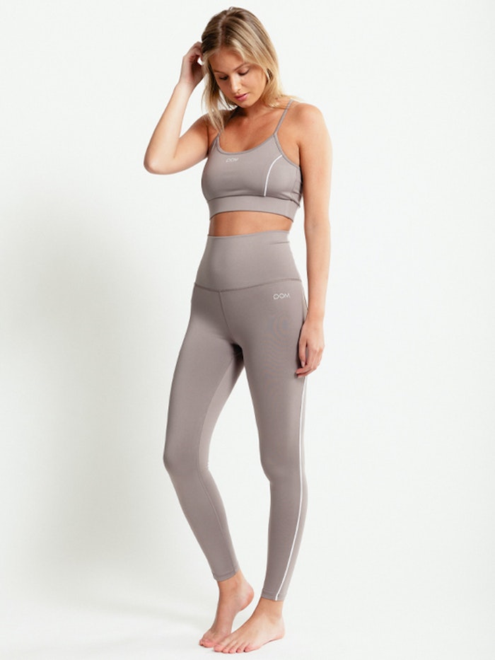 Sport-BH Yoga Leia Piped Taupe - DOM