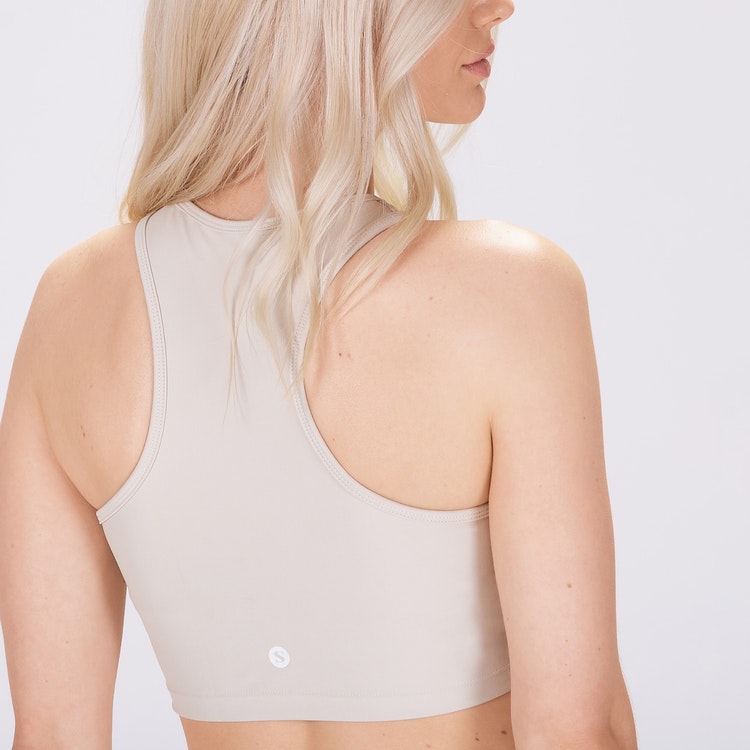 Sport-BH Yoga Midi Crop Top Cream - Sisterly