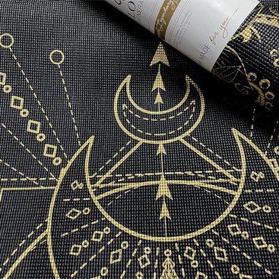 Yogamatta Sacred Extra Thick Black 6mm - Love Generation