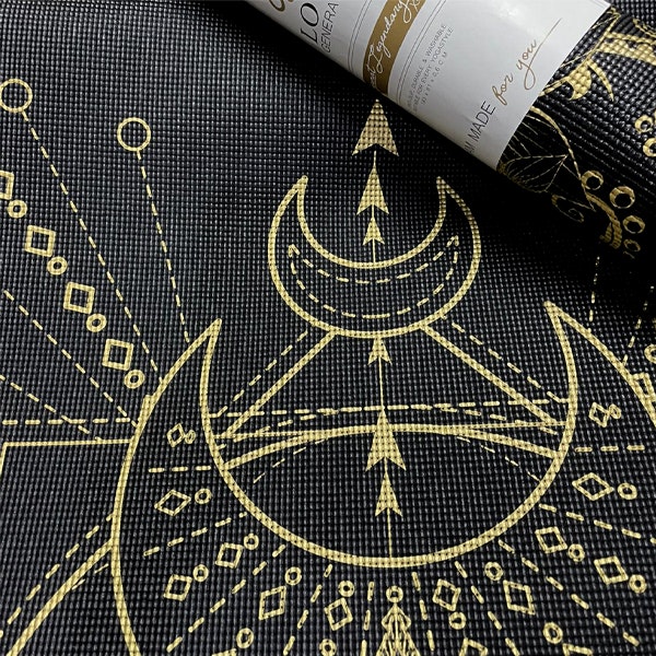 Yogamatta Sacred Extra Thick Black 6mm - Love Generation