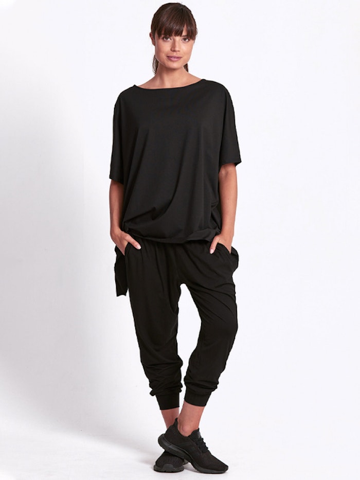 Yogatröja Oversized Drape Tee Black - Dharma Bums