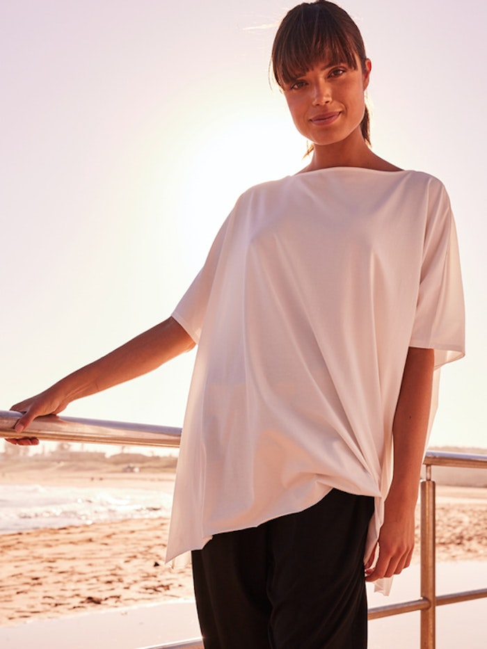 Yogatröja Oversized Drape Tee White - Dharma Bums