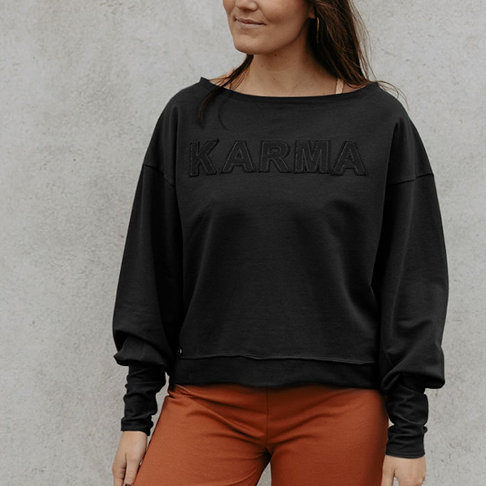 Tröja Sweater Puff "Karma" Black - Soul Factory