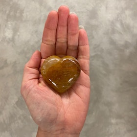 Golden Healer kristall Hjärta Large