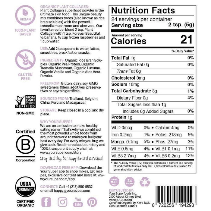 Plant Collagen Support - Your Superfoods