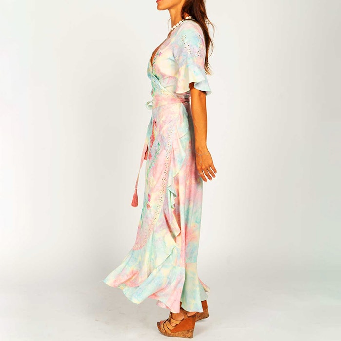 Klänning Chania Sunset Maxi Wrap Dress - Zaimara