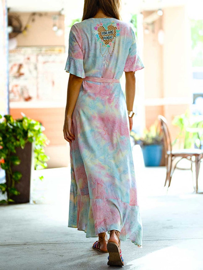 Klänning Chania Sunset Maxi Wrap Dress - Zaimara