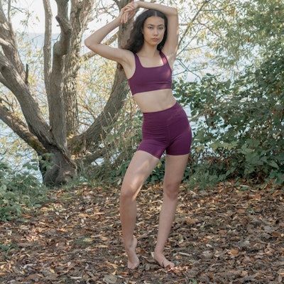 Yogashorts Run High Rise Plum - Girlfriend Collective