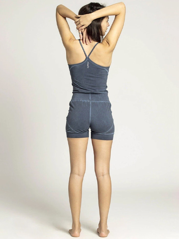 Jumpsuit Short Stone Wash Yoga Navy - Ripple Yogawear