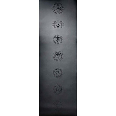 Yogamatta Chakra Black 183x61 cm 4 mm + Yogaväska - Vackraliv Yoga