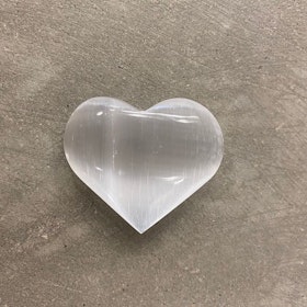 Selenit kristall Hjärta medium