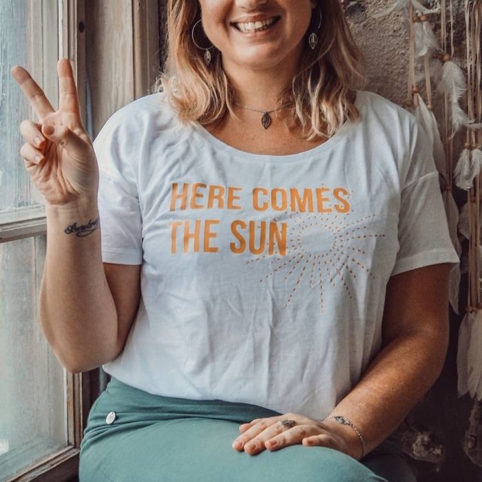 T-shirt "Here comes the sun" White - Soul Factory