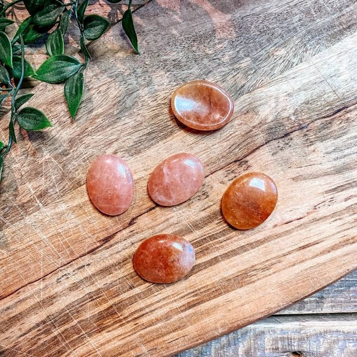 Aventurin Peach Worry stone kristall