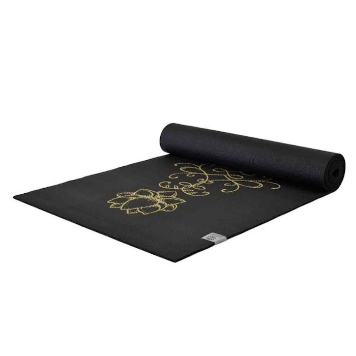 Yogamatta Infinity Lotus Extra Thick Black Gold 6mm - Love Generation