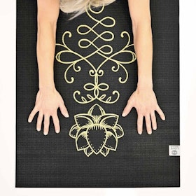 Yogamatta Lotus Extra Thick Black Gold 6mm - Love Generation