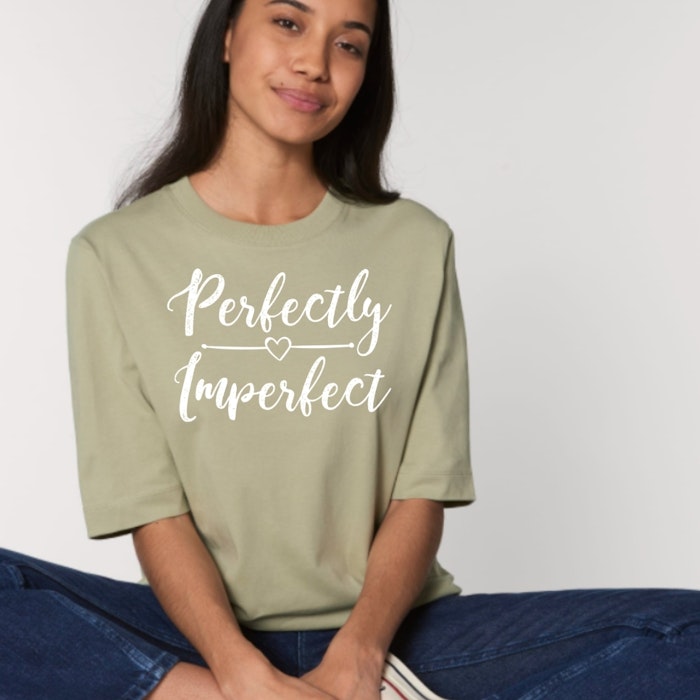 T-shirt "Perfectly Imperfect" Sage - Soul Factory