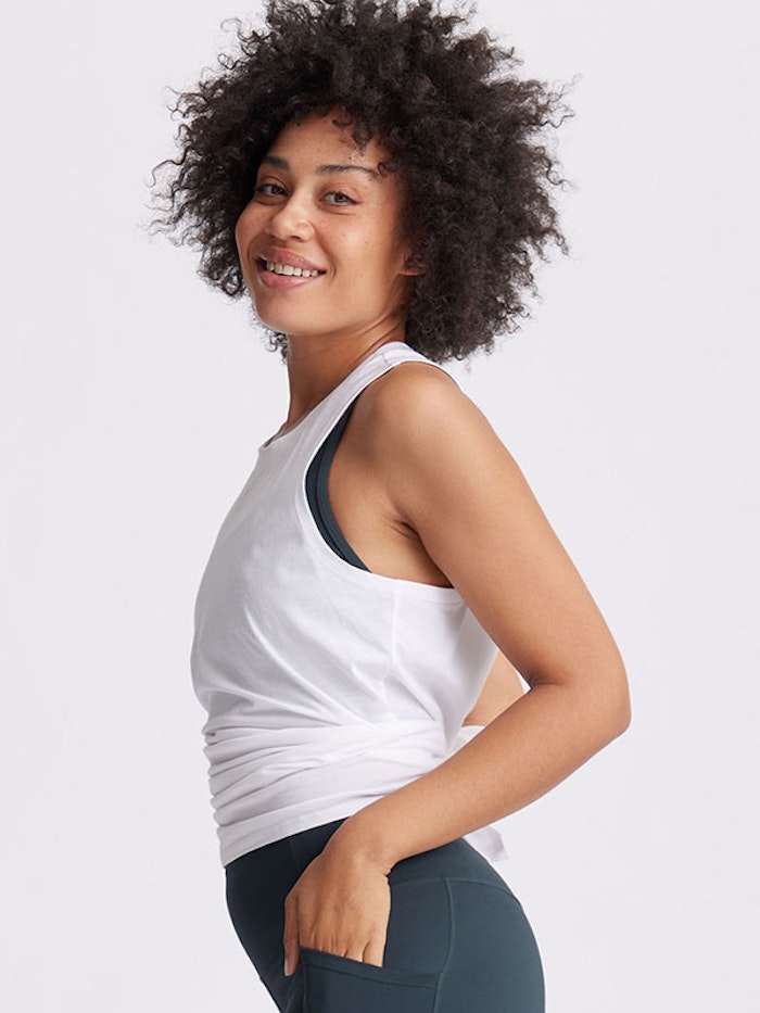 Yogatröja Open Back Tie Top White - Dharma Bums