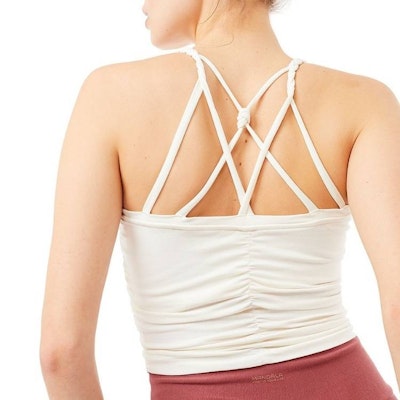 Yogalinne Cable Bra Silk - Mandala