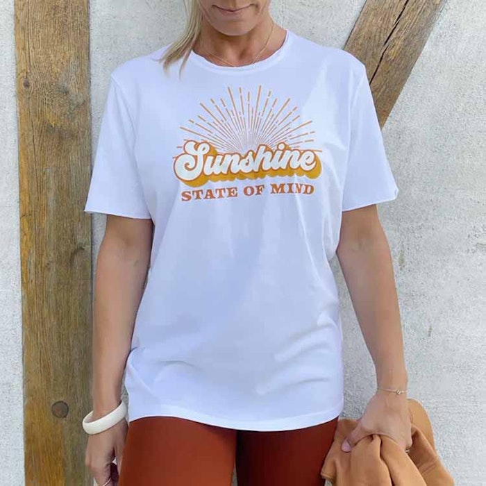 T-shirt Unisex "Sunshine State of mind" White - Soul Factory