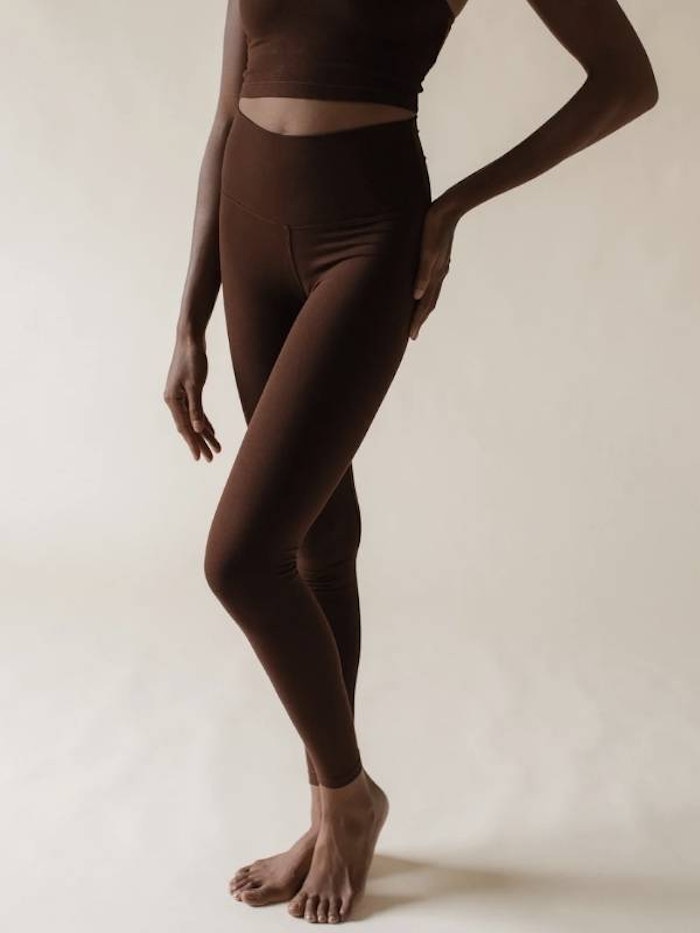 Yogaleggings Eira High Rise Bamboo Chestnut - Studio K