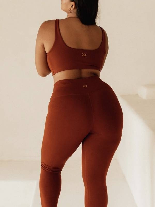 Yogaleggings Eira High Rise Bamboo Burned Orange - Studio K