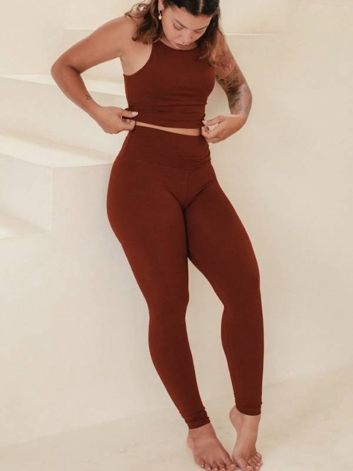 Yogaleggings Eira High Rise Bamboo Burned Orange - Studio K