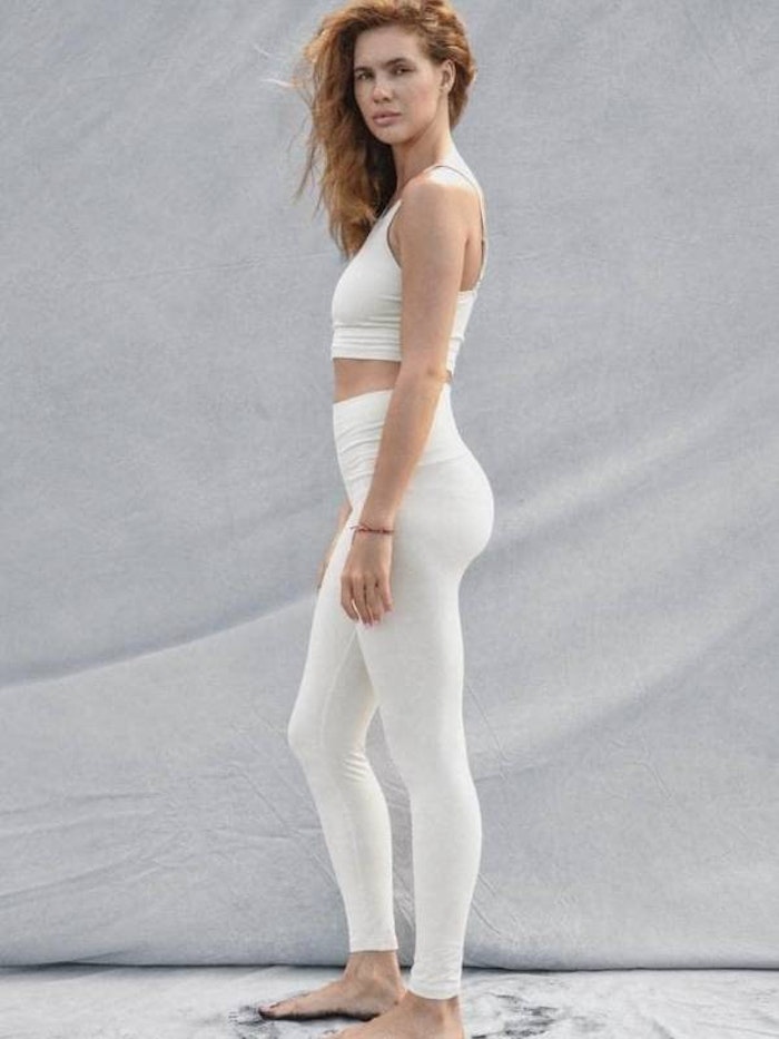 Yogaleggings Eira High Rise Bamboo Snow White - Studio K