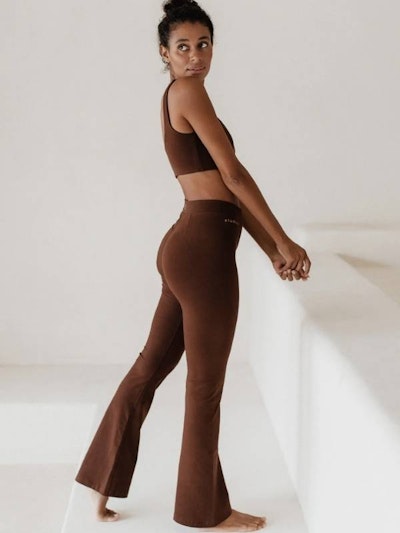 Yogaleggings Lola Bamboo Flares Chestnut - Studio K
