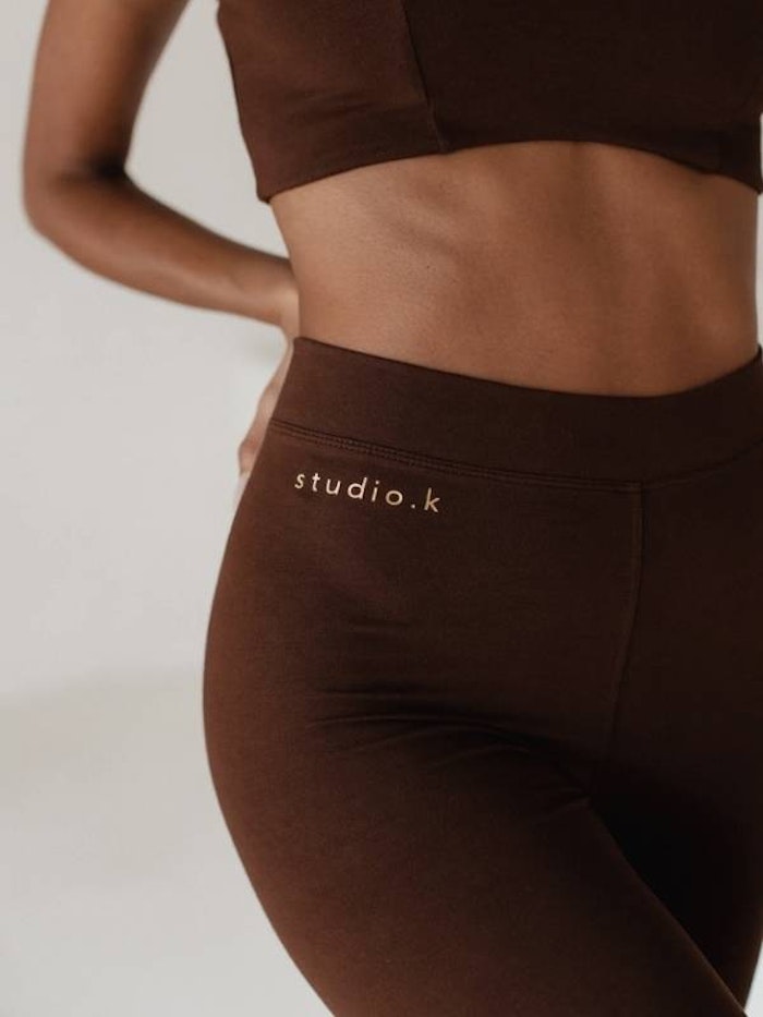 Yogaleggings Lola Bamboo Flares Chestnut - Studio K